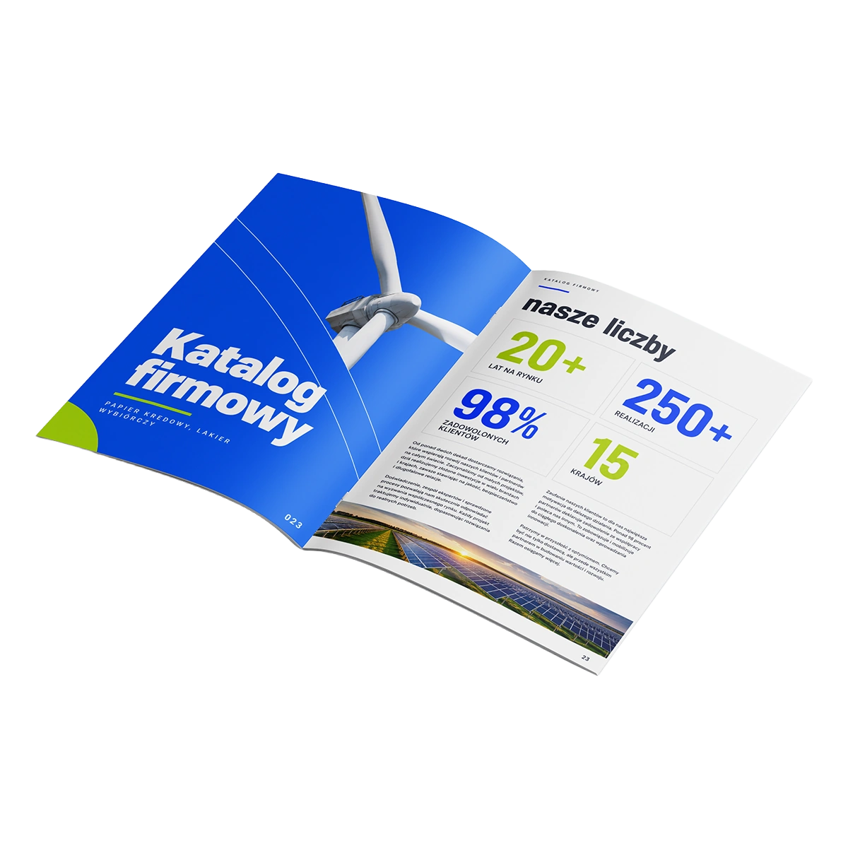 Otwarty katalog firmowy, turbiny wiatrowe i panele słoneczne